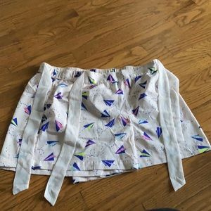 Aerie paper airplane pattern sleep shorts